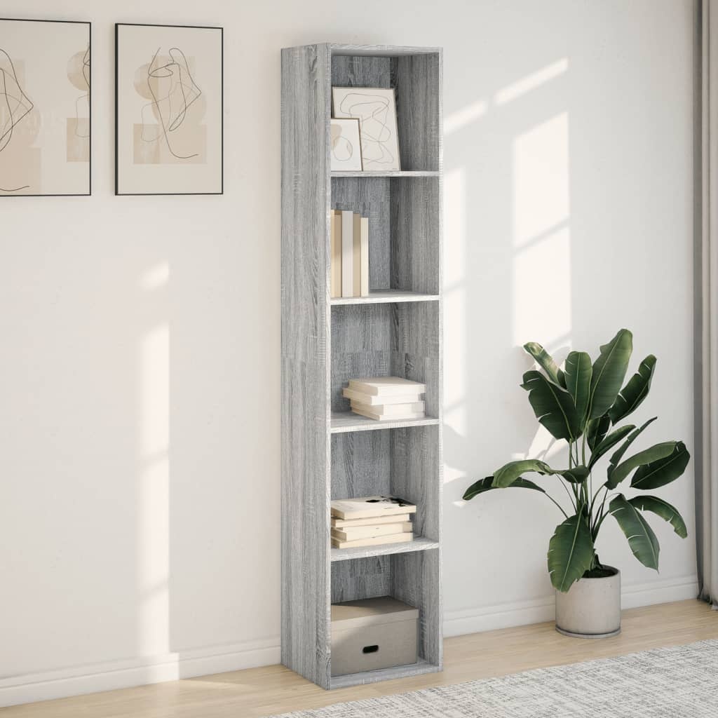 VidaXL Boekenkast 40x30x189 cm bewerkt hout grijs sonoma eikenkleurig