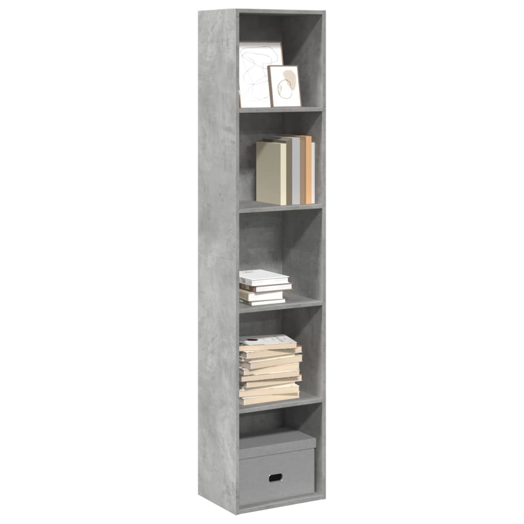 VidaXL Boekenkast 40x30x189 cm bewerkt hout betongrijs