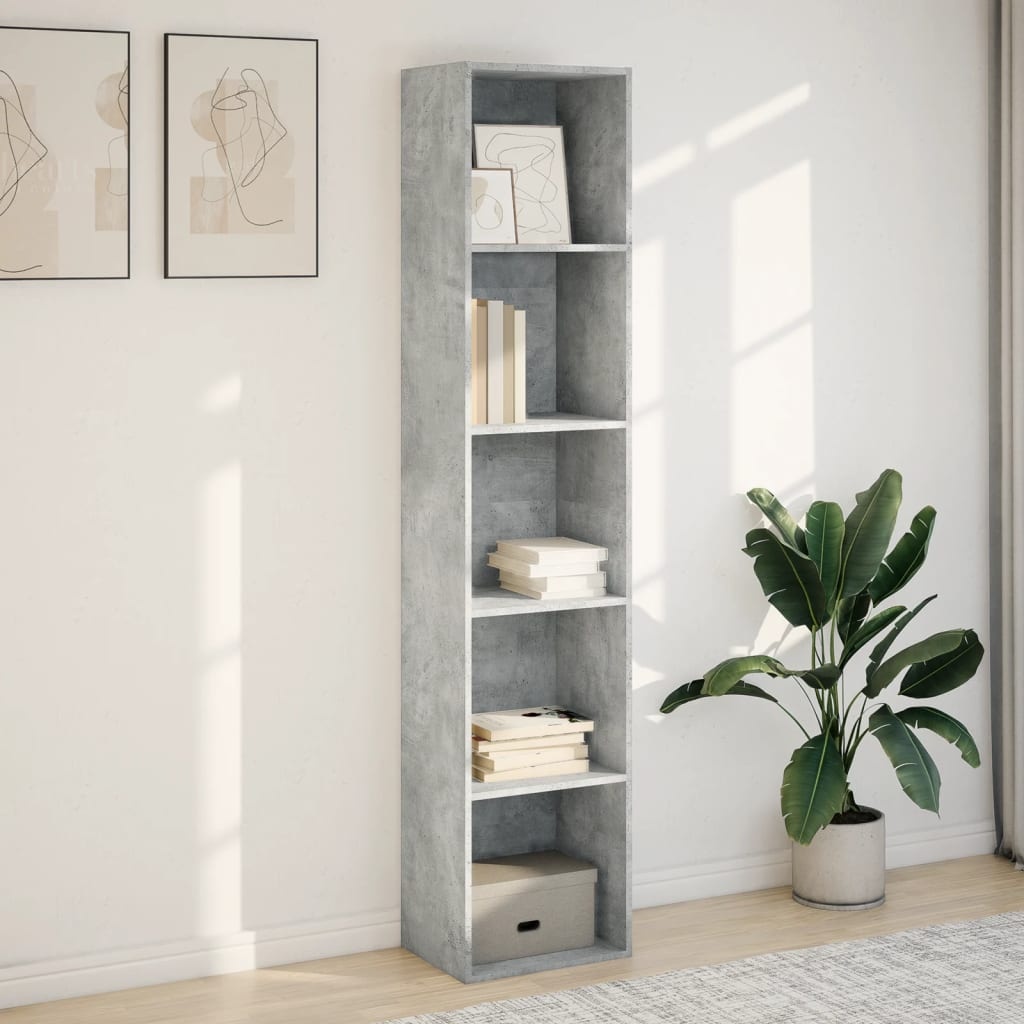 VidaXL Boekenkast 40x30x189 cm bewerkt hout betongrijs
