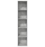 VidaXL Boekenkast 40x30x189 cm bewerkt hout betongrijs