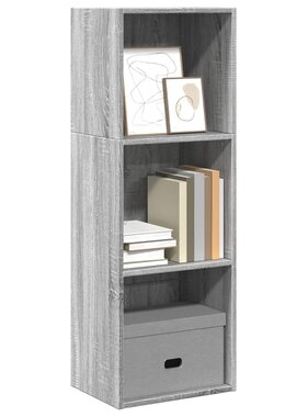 VidaXL Boekenkast 40x30x114 cm bewerkt hout grijs sonoma eikenkleurig