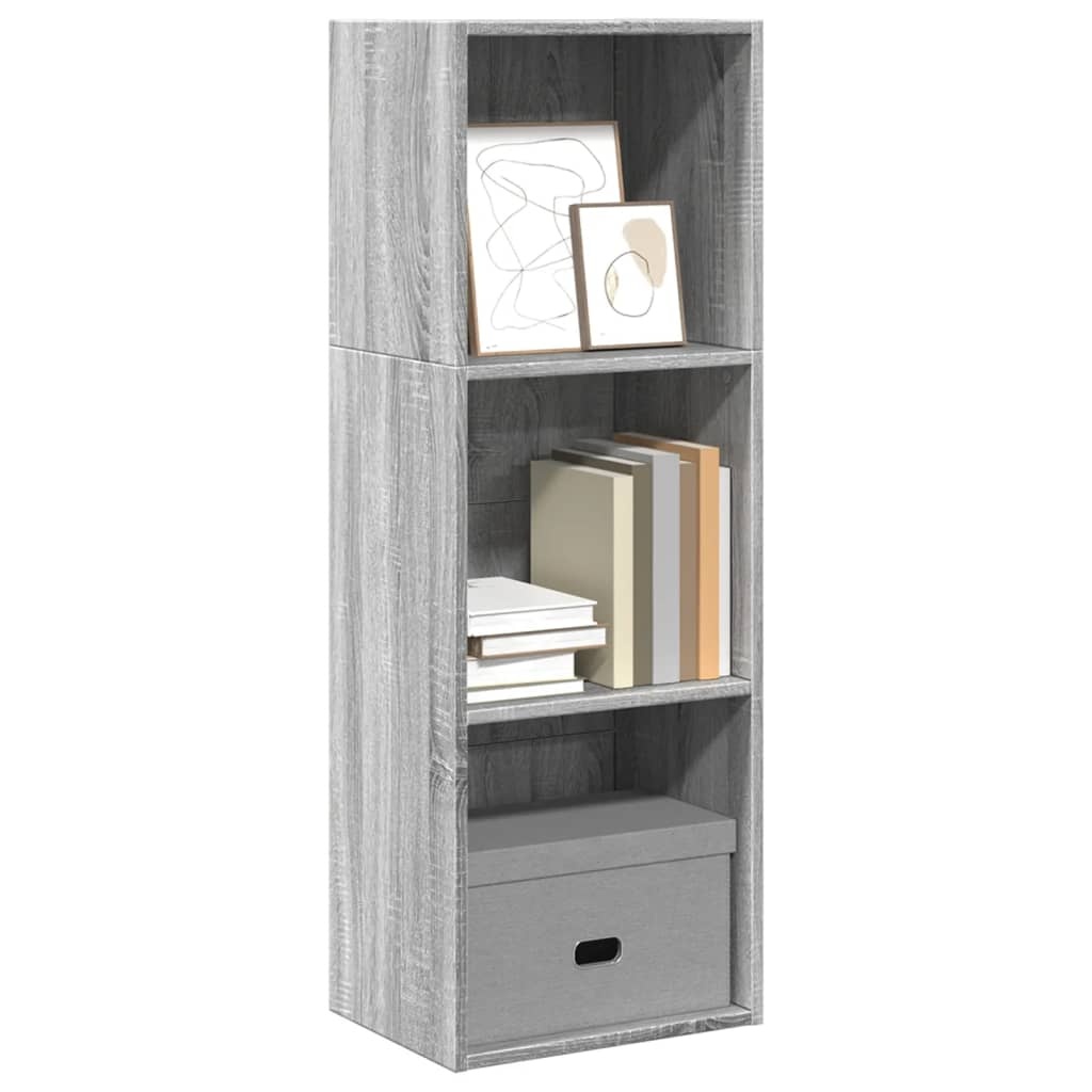 VidaXL Boekenkast 40x30x114 cm bewerkt hout grijs sonoma eikenkleurig