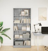 VidaXL Boekenkast 80x24x176 cm bewerkt hout grijs sonoma eikenkleurig