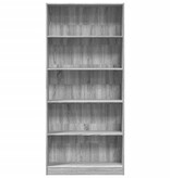 VidaXL Boekenkast 80x24x176 cm bewerkt hout grijs sonoma eikenkleurig