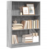 VidaXL Boekenkast 80x24x109 cm bewerkt hout grijs sonoma eikenkleurig