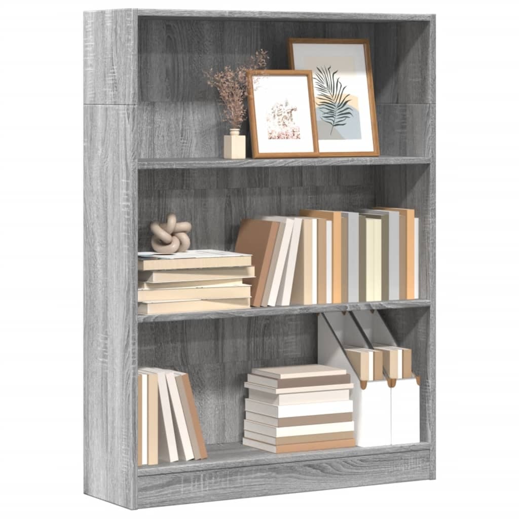 VidaXL Boekenkast 80x24x109 cm bewerkt hout grijs sonoma eikenkleurig