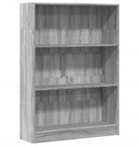 VidaXL Boekenkast 80x24x109 cm bewerkt hout grijs sonoma eikenkleurig