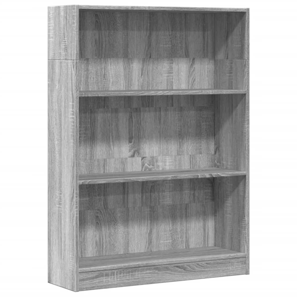 VidaXL Boekenkast 80x24x109 cm bewerkt hout grijs sonoma eikenkleurig