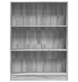 VidaXL Boekenkast 80x24x109 cm bewerkt hout grijs sonoma eikenkleurig