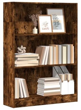 VidaXL Boekenkast 80x24x109 cm bewerkt hout gerookt eikenkleurig
