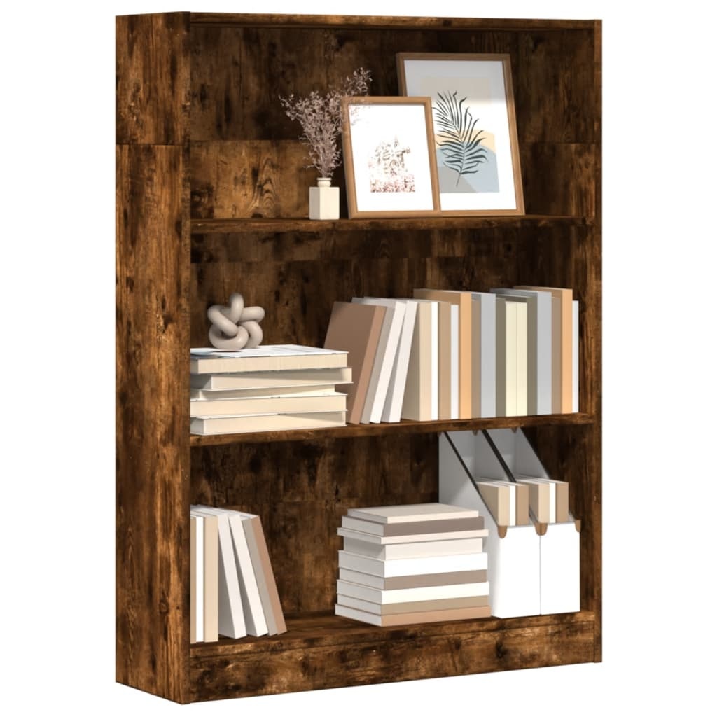 VidaXL Boekenkast 80x24x109 cm bewerkt hout gerookt eikenkleurig
