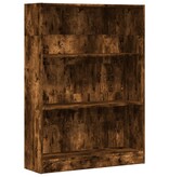 VidaXL Boekenkast 80x24x109 cm bewerkt hout gerookt eikenkleurig