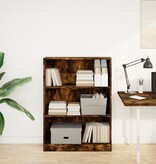VidaXL Boekenkast 80x24x109 cm bewerkt hout gerookt eikenkleurig