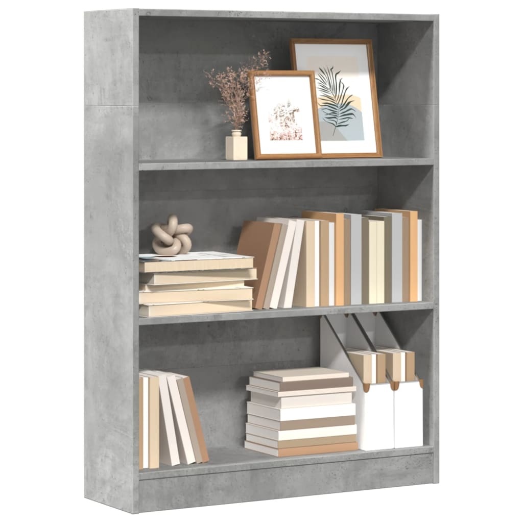 VidaXL Boekenkast 80x24x109 cm bewerkt hout betongrijs