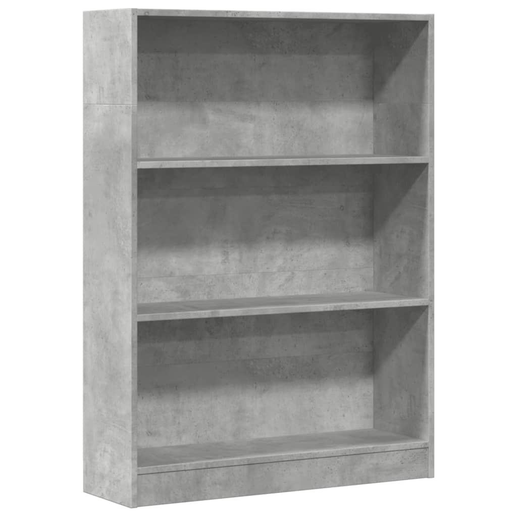 VidaXL Boekenkast 80x24x109 cm bewerkt hout betongrijs