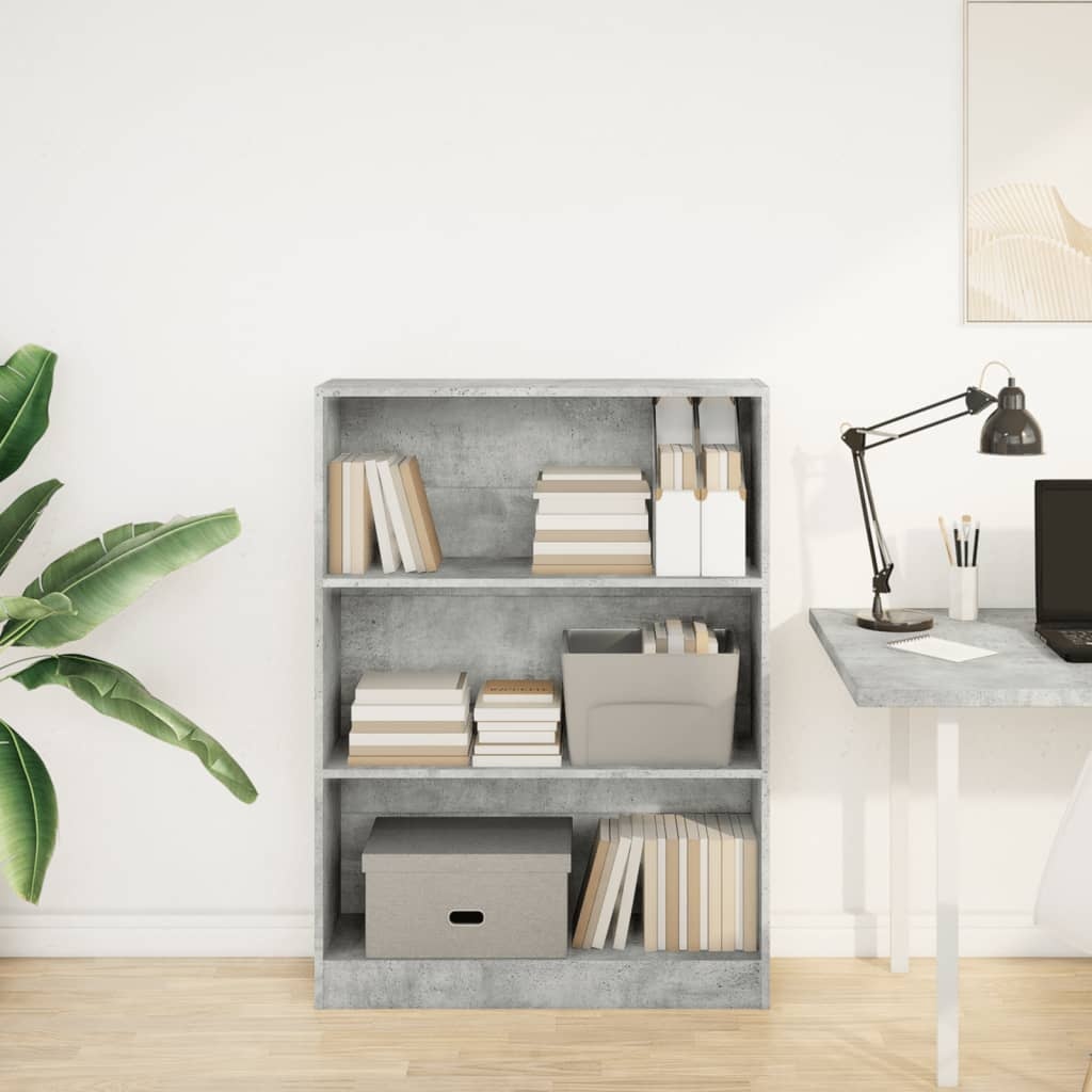 VidaXL Boekenkast 80x24x109 cm bewerkt hout betongrijs
