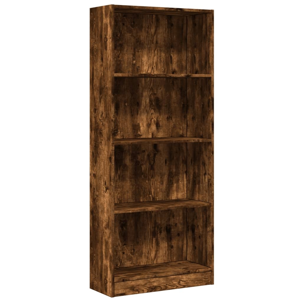 VidaXL Boekenkast 60x24x143 cm bewerkt hout gerookt eikenkleurig