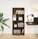 VidaXL Boekenkast 60x24x143 cm bewerkt hout gerookt eikenkleurig