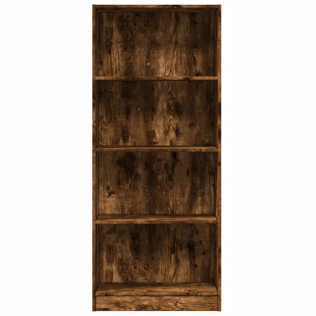 VidaXL Boekenkast 60x24x143 cm bewerkt hout gerookt eikenkleurig