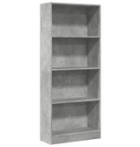 VidaXL Boekenkast 60x24x143 cm bewerkt hout betongrijs