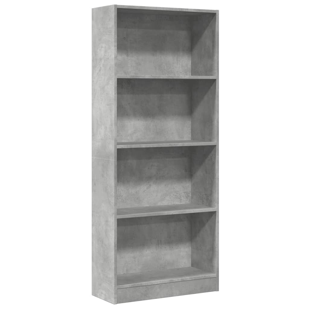 VidaXL Boekenkast 60x24x143 cm bewerkt hout betongrijs