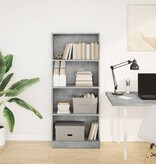VidaXL Boekenkast 60x24x143 cm bewerkt hout betongrijs