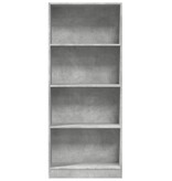 VidaXL Boekenkast 60x24x143 cm bewerkt hout betongrijs