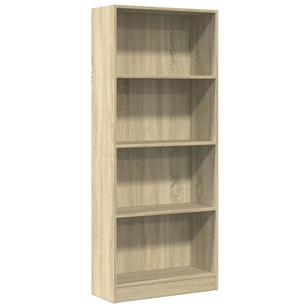 VidaXL Boekenkast 60x24x143 cm bewerkt hout sonoma eikenkleurig