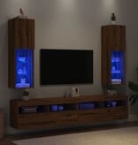 VidaXL Tv-meubels met LED's 2 st 30,5x30x102 cm artisanaal eiken