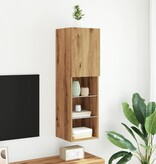 VidaXL Tv-meubel met LED-verlichting 30,5x30x102 cm artisanaal eiken