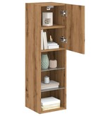 VidaXL Tv-meubel met LED-verlichting 30,5x30x102 cm artisanaal eiken