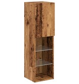 VidaXL Tv-meubel met LED-verlichting 30,5x30x102 cm oud houtkleurig