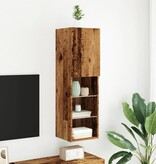 VidaXL Tv-meubel met LED-verlichting 30,5x30x102 cm oud houtkleurig