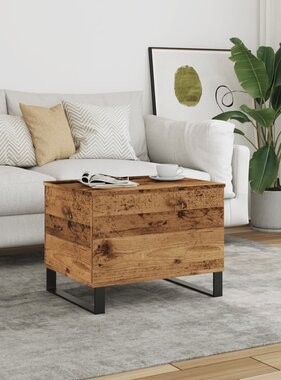 VidaXL Salontafel 60x44,5x45 cm bewerkt hout oud houtkleurig