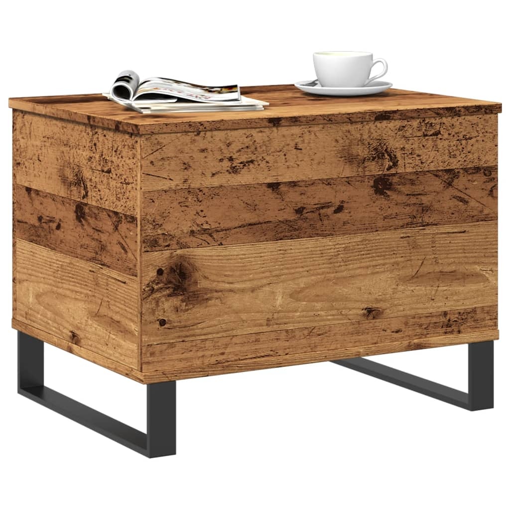 VidaXL Salontafel 60x44,5x45 cm bewerkt hout oud houtkleurig