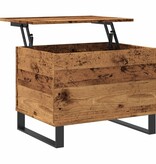 VidaXL Salontafel 60x44,5x45 cm bewerkt hout oud houtkleurig