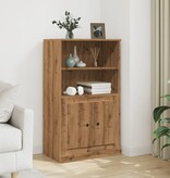 VidaXL Hoge kast 60x35,5x103,5 cm bewerkt hout artisanaal eikenkleurig