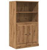 VidaXL Hoge kast 60x35,5x103,5 cm bewerkt hout artisanaal eikenkleurig