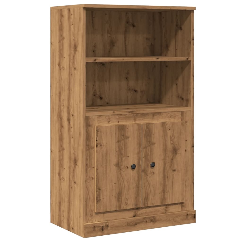 VidaXL Hoge kast 60x35,5x103,5 cm bewerkt hout artisanaal eikenkleurig