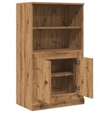 VidaXL Hoge kast 60x35,5x103,5 cm bewerkt hout artisanaal eikenkleurig