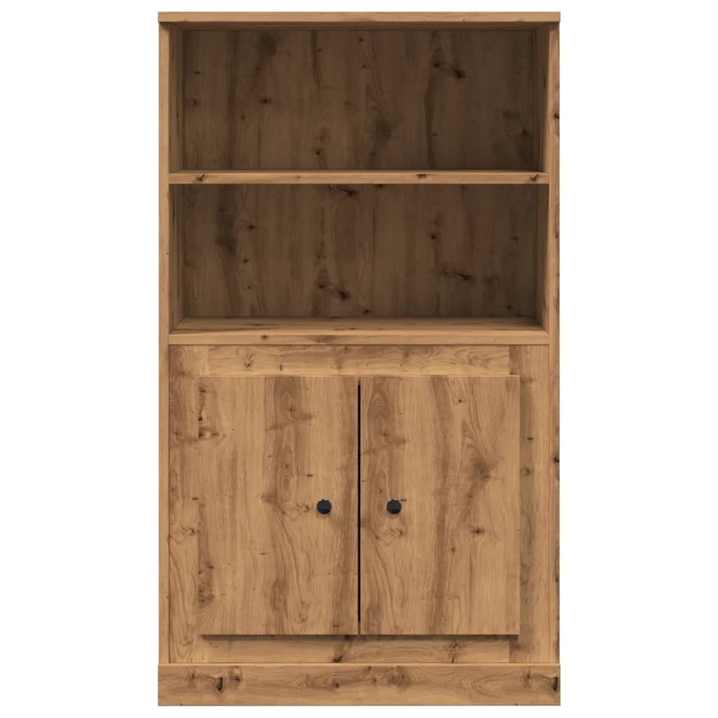 VidaXL Hoge kast 60x35,5x103,5 cm bewerkt hout artisanaal eikenkleurig