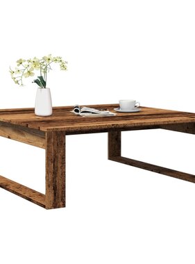 VidaXL Salontafel 100x100x35 cm bewerkt hout oude houtkleurig