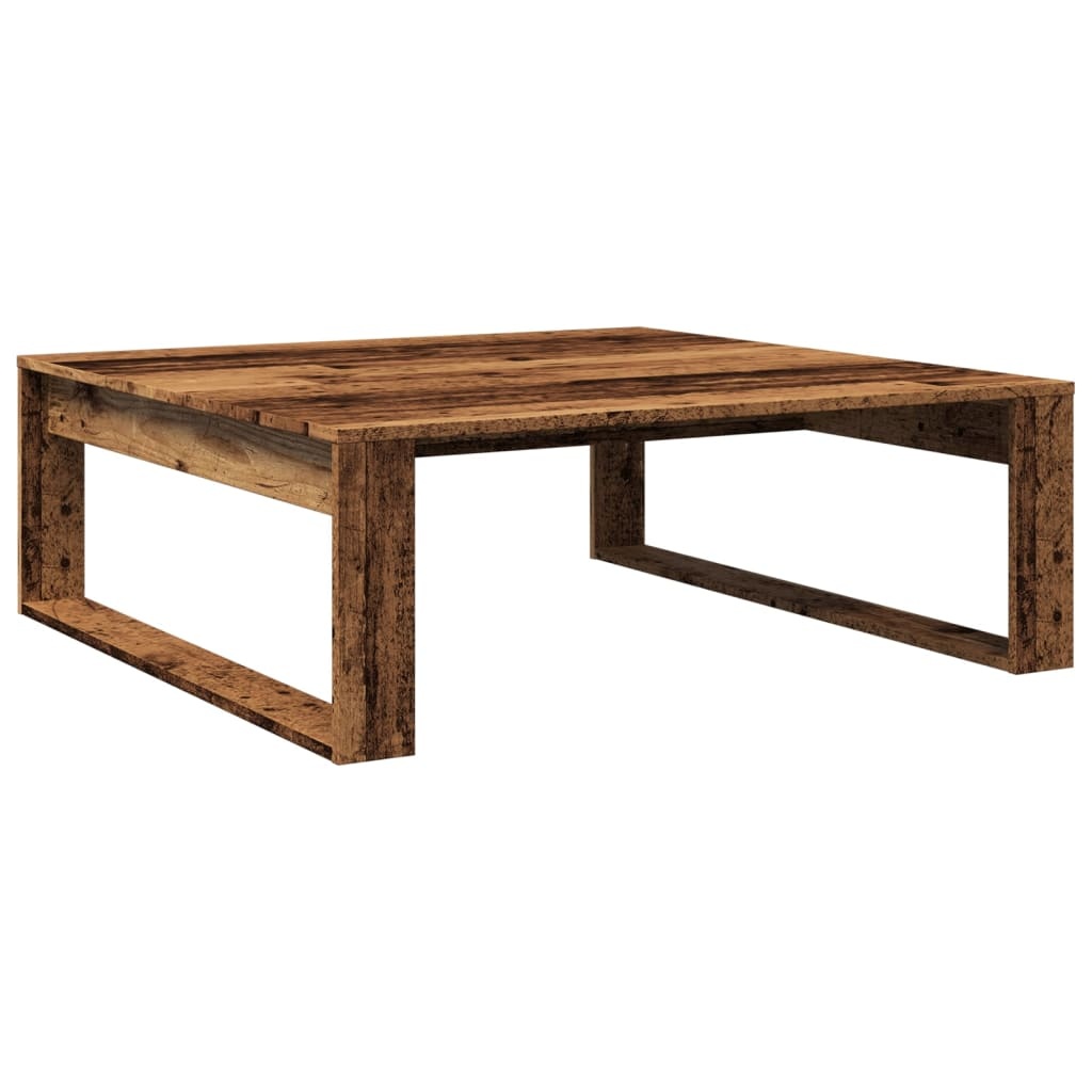 VidaXL Salontafel 100x100x35 cm bewerkt hout oude houtkleurig
