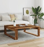 VidaXL Salontafel 100x100x35 cm bewerkt hout oude houtkleurig