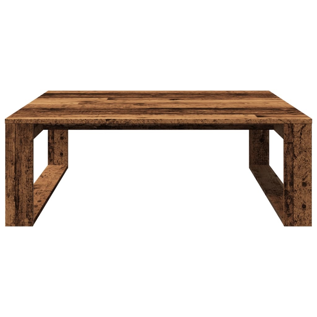 VidaXL Salontafel 100x100x35 cm bewerkt hout oude houtkleurig