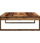 VidaXL Salontafel 100x100x35 cm bewerkt hout oude houtkleurig