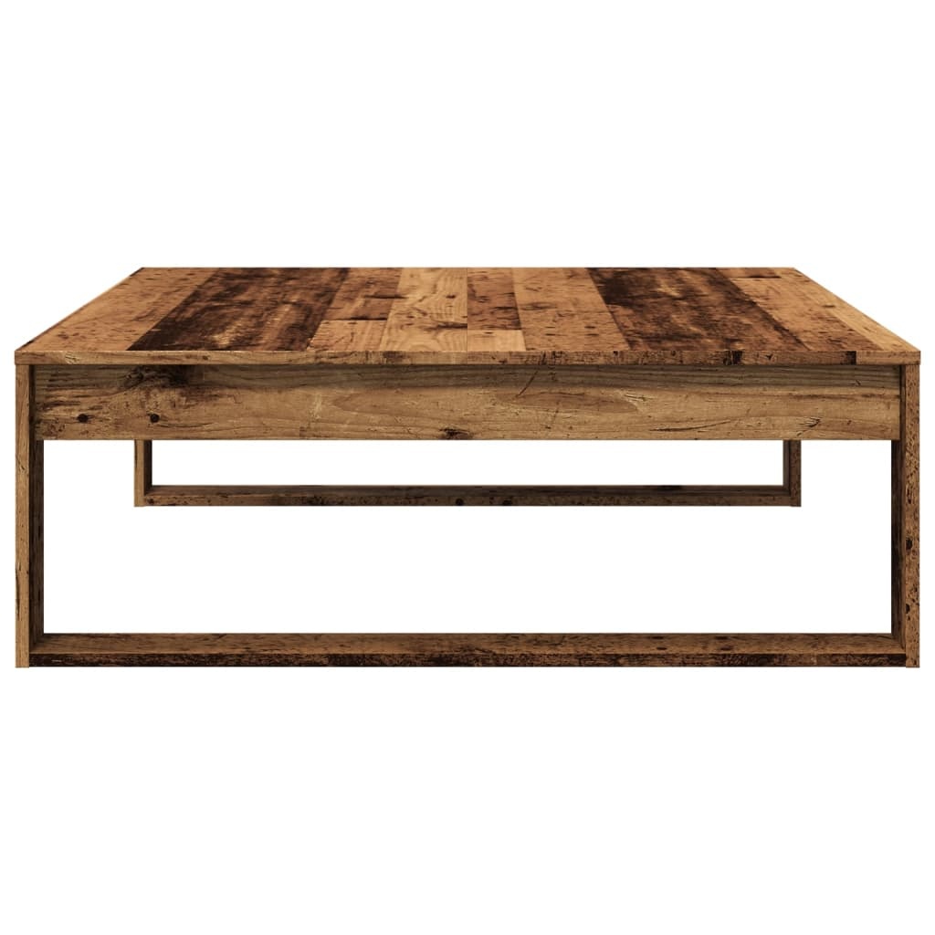 VidaXL Salontafel 100x100x35 cm bewerkt hout oude houtkleurig