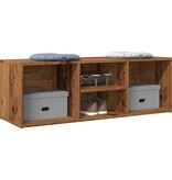VidaXL Schoenenopbergbank 105x35x35 cm bewerkt hout oud houtkleurig
