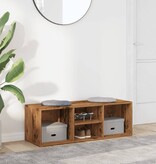 VidaXL Schoenenopbergbank 105x35x35 cm bewerkt hout oud houtkleurig