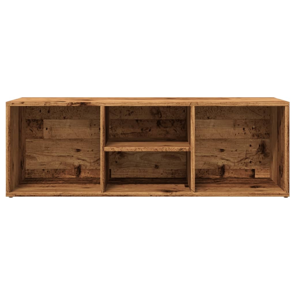 VidaXL Schoenenopbergbank 105x35x35 cm bewerkt hout oud houtkleurig